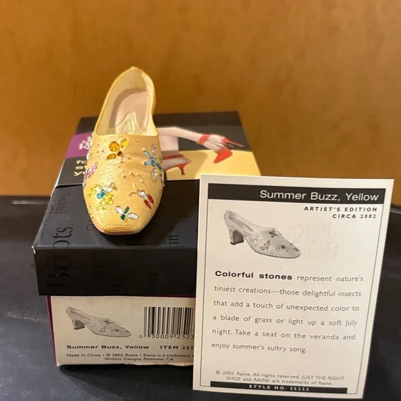 Just The Right Shoe Yellow Heels with Colorful Stones - Picture 4 of 5